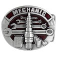 Mechanic 3D Enameled Belt Buckle